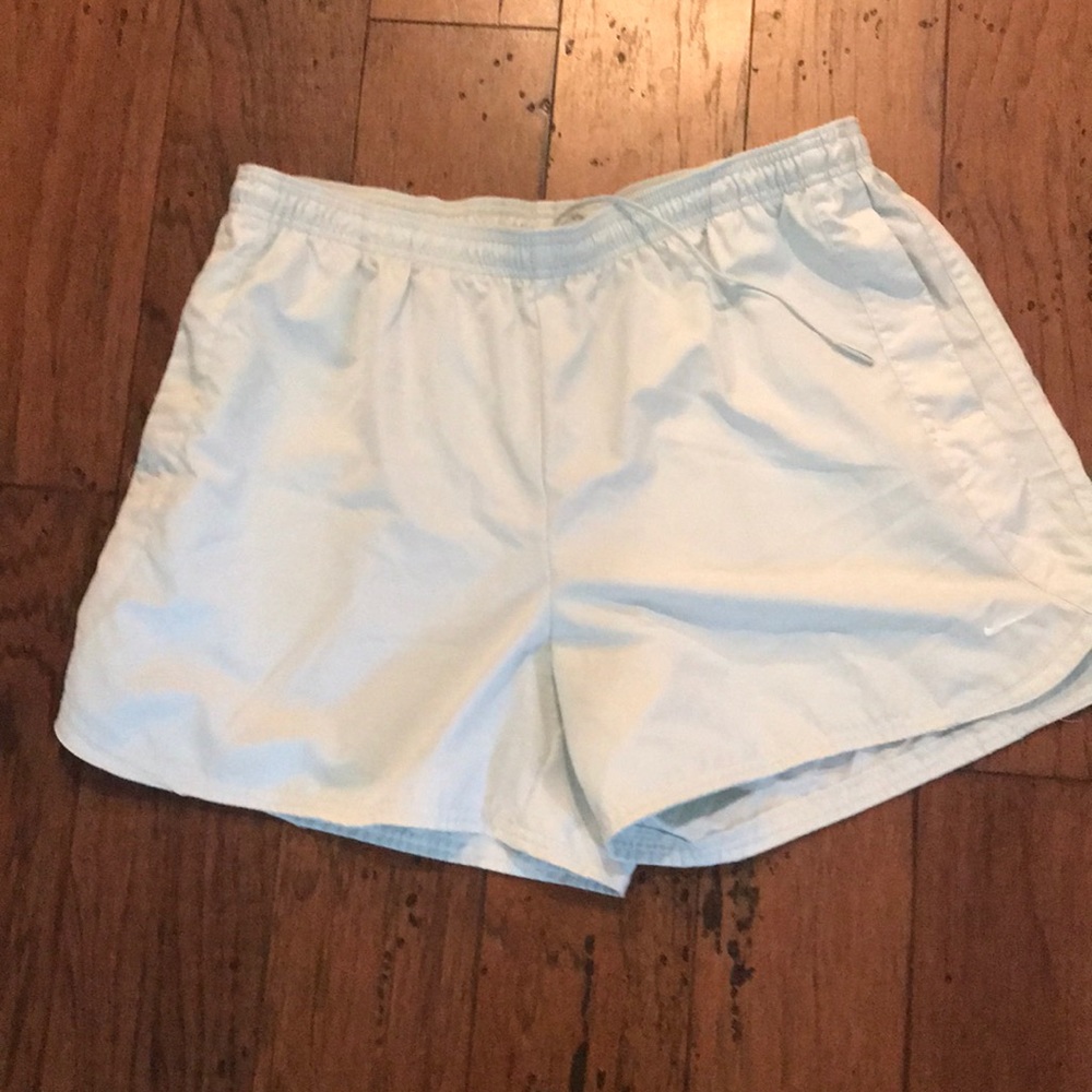 Ice blue Nike athletic shorts